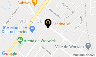 Cantine W in Warwick map