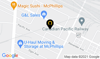Canwood Distributors in Winnipeg map