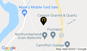 Canyon Granite in Magog map