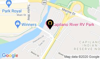Capilano River Rv Park in West Vancouver map
