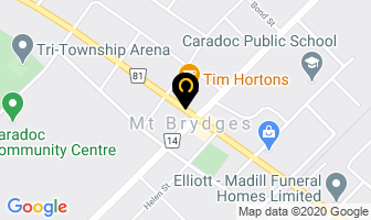 Caradoc Home Hardware in Strathroy map
