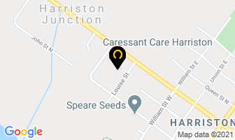 Caressant Care Harriston in Minto map