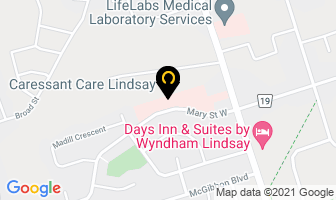 Caressant Care Lindsay in Lindsay map