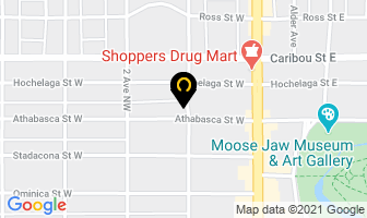 Caribou West Mini Storage in Moose Jaw map