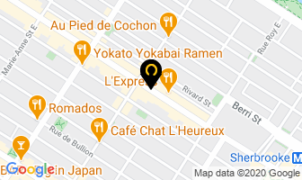 Carr&eacute; Blanc in Montreal map