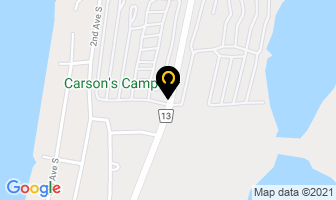 Carson's Camp in Sauble Beach map