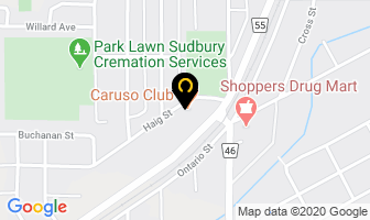 Caruso Club in Sudbury map