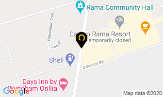 Casino Rama in Orillia map
