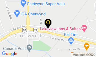 Cat Shack Ross Ian Contracting in Chetwynd map