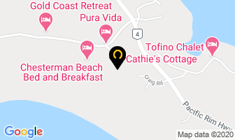 Cathie's Cottage in Tofino map