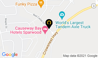 Causeway Bay Hotel in Sparwood map