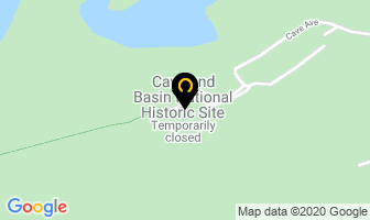 Cave And Basin National Historic Site in Banff map