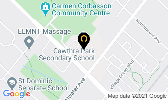 Cawthra Park Secondary School in Mississauga map