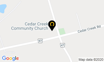 Cedar Creek Community Church in Cambridge map