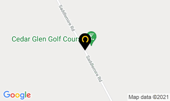 Cedar Glen Golf Course in Williamsburg map