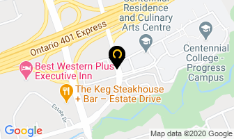 Centennial College Residence in Scarborough map