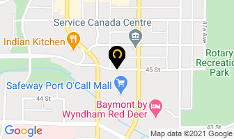Central Alberta Realtors Assn in Red Deer map