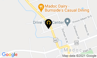 Centre Hastings Collision in Madoc map