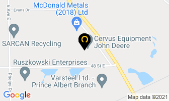 Cervus Equipment-John Deere in Prince Albert map