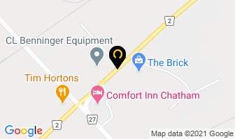 Chamberlain-Mercury Printing in Brownsburg-Chatham map