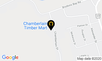 Chamberlain Timber Mart in Gravenhurst map