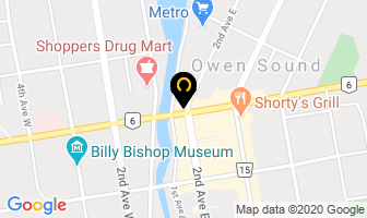 Channing Restaurant in Owen Sound map