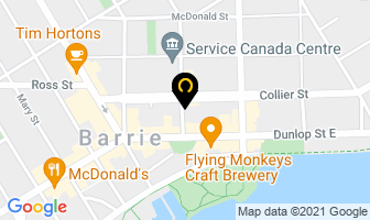 Charles F Ruttan in Barrie map