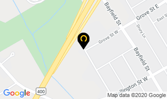 Charron Stephen Architect in Barrie map