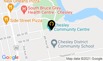 Chesley Curling Club in Claremont map