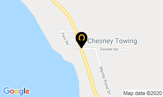 Chesney Towing in Powell River map