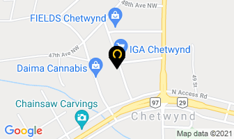 Chetwynd's Unique Boutique in Peace River B map