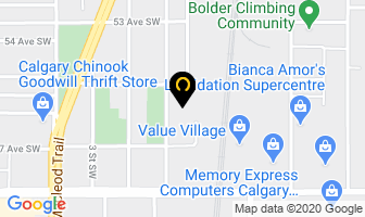 Chinook Wholesalers in Calgary map