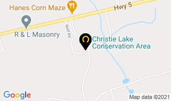 Christie Lake Conservation Area in Hamilton map