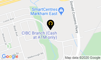 Cibc Branch With Atm in Markham map