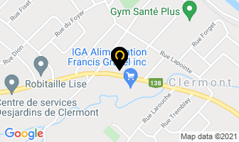 Claire Gagnon in Clermont map