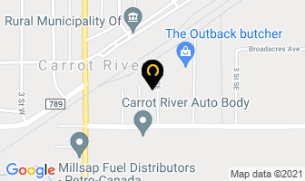 Clancy Seeds Ltd in Carrot River map