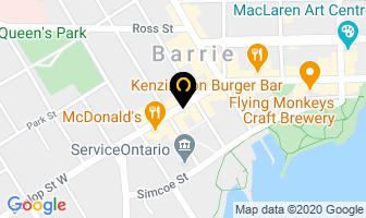 Clarabella The Clown in Barrie map