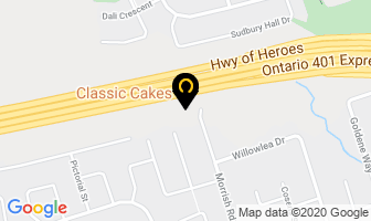 Classic Cakes in Orillia map