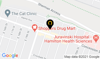 Classique Hair Salon in Hamilton map