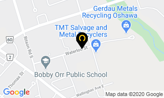 Claude's Auto Body in Oshawa map