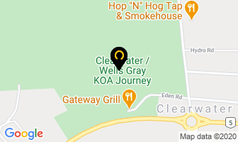 Clearwater Valley Resort in Clearwater map