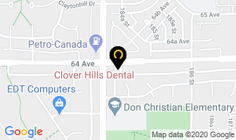 Clover Hills Dental in Surrey map
