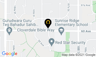 Cloverdale Bible Way in Surrey map