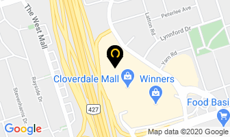 Cloverdale Dental Group in Etobicoke map