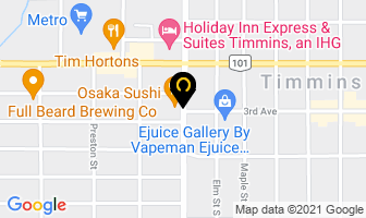 Club 147 in Timmins map