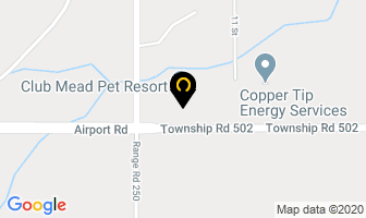 Club Mead Pet Resort in Nisku map