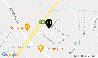 Coiffure Annick Lessard in Warwick map