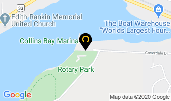 Collins Bay Marina in Kingston map
