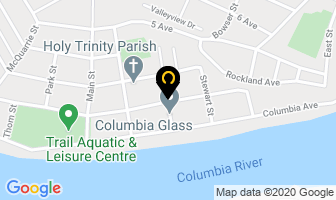 Columbia Glass Ltd in Trail map
