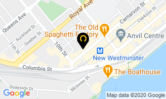 Columbia Square Law Office in New Westminster map